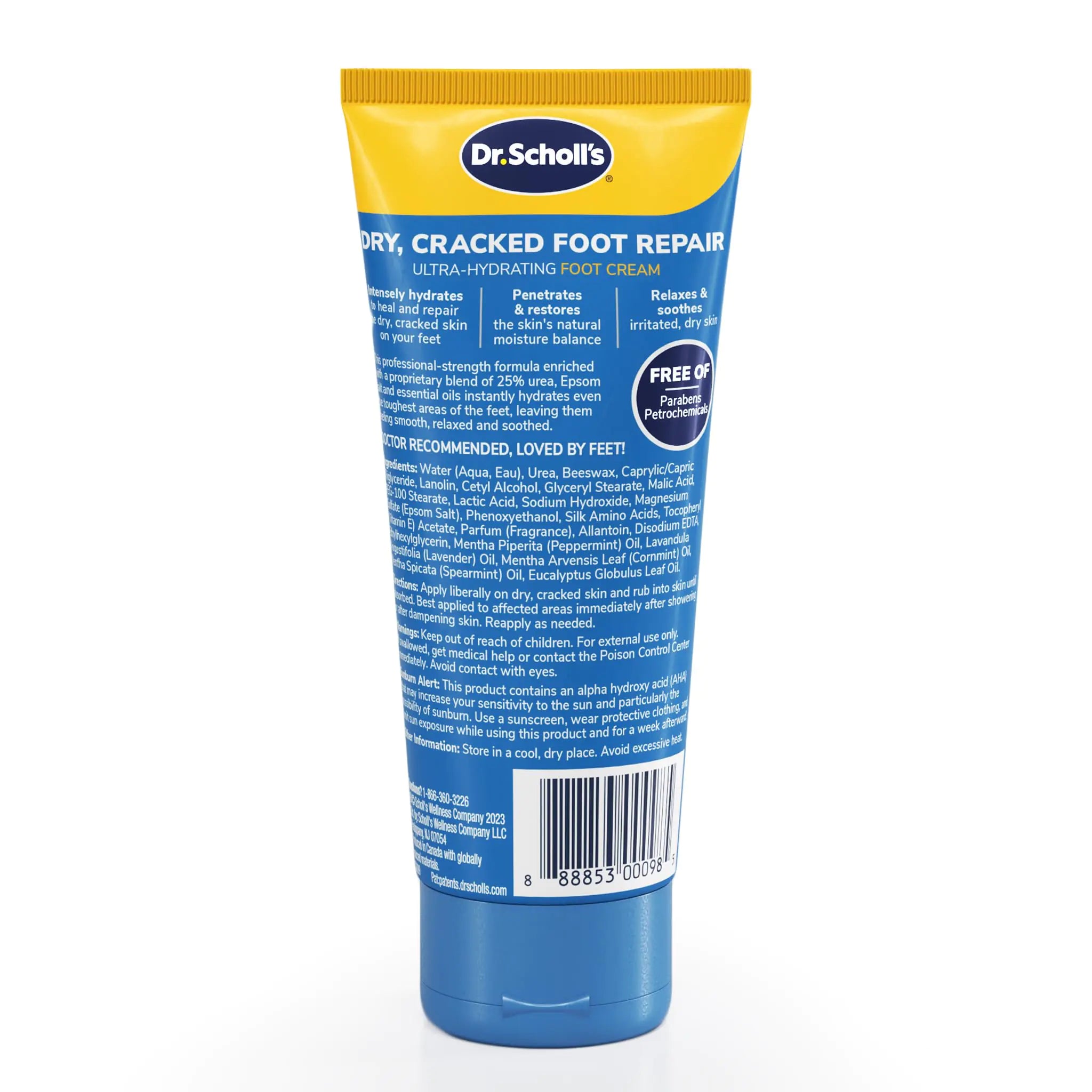 Dr. Scholl's Dry, Cracked Foot Repair Ultra-Hydrating Foot Cream Moisturizer, 3.5 oz, Skin Care Foot Lotion with 25% Urea for Dry Cracked Feet, Heals and Moisturizes for Healthy Feet 3.5 Ounce (Pack of 1)