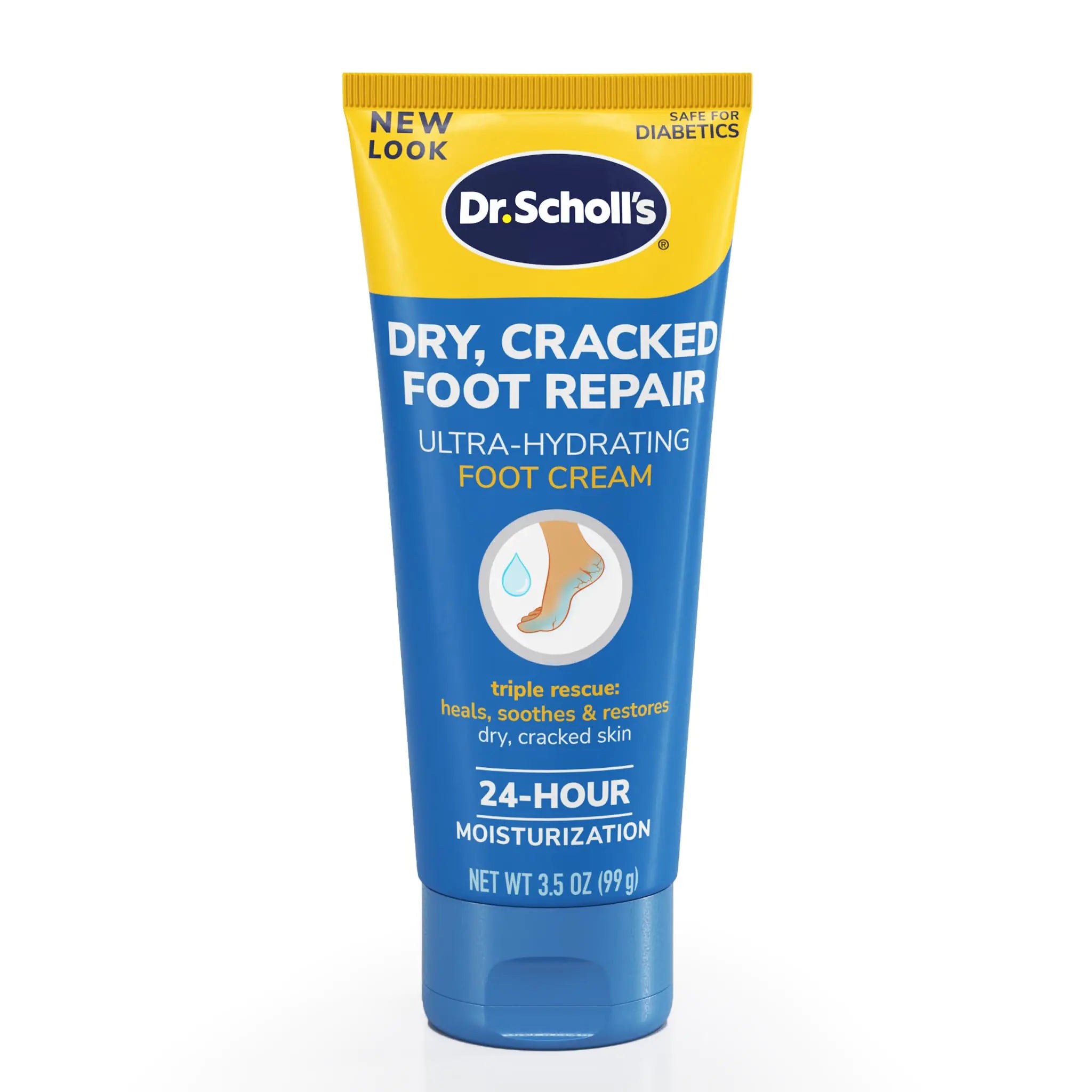 Dr. Scholl's Dry, Cracked Foot Repair Ultra-Hydrating Foot Cream Moisturizer, 3.5 oz, Skin Care Foot Lotion with 25% Urea for Dry Cracked Feet, Heals and Moisturizes for Healthy Feet 3.5 Ounce (Pack of 1)